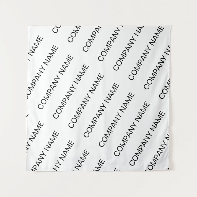 Tenture Business Name Repeating Pattern Black White Brand (Devant)