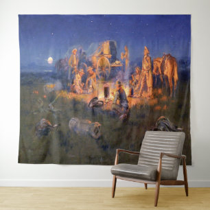 Tenture C M Russell Laugh tue Lonesome Ouest