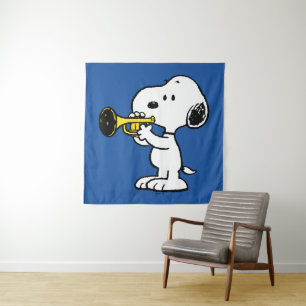 Tenture cacahuètes   Joueur de trompette Snoopy
