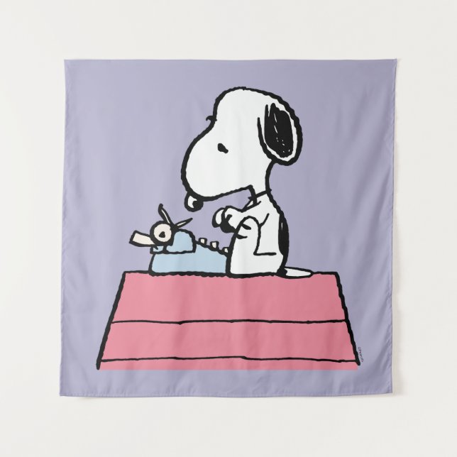 Tenture cacahuètes | Snoopy à la machine à écrire (Devant)