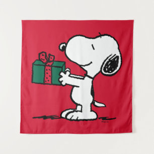 Tenture cacahuètes   Snoopy Christmas Gift Giver