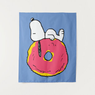 Tenture cacahuètes Snoopy Donut rose