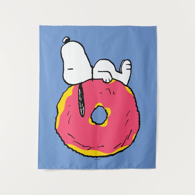 Tenture cacahuètes | Snoopy Donut rose (Devant)