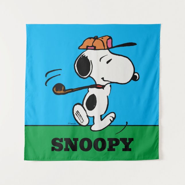 Tenture cacahuètes | Snoopy Golf Swing (Devant)