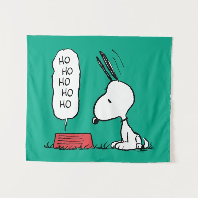 Tenture cacahuètes | Snoopy Ho Ho Ho Plat alimentaire (Devant (Horizontal))