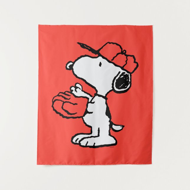 Tenture cacahuètes | Snoopy Making the Catch (Devant)
