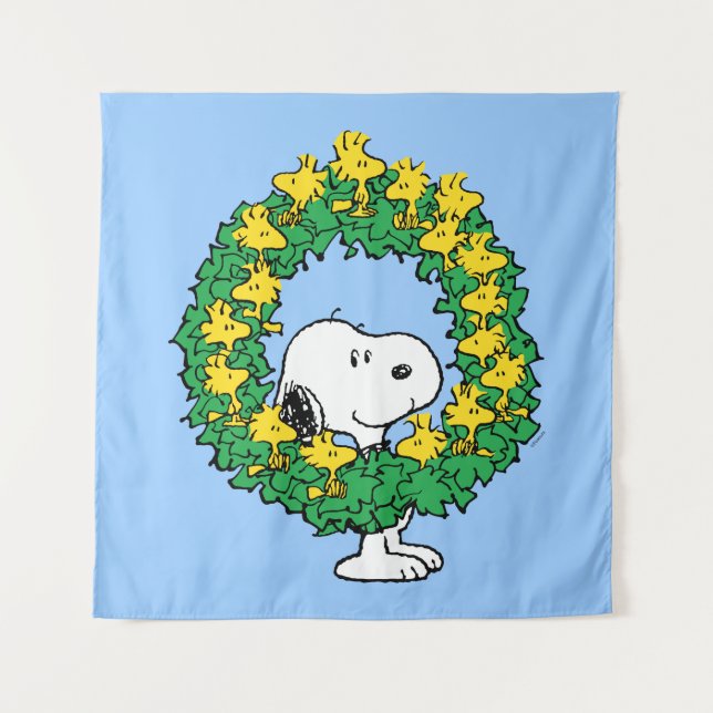 Tenture cacahuètes | Snoopy & Woodstock Chemise de Noël (Devant)