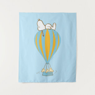 Tenture cacahuètes   Snoopy & Woodstock Hot Air Balloon