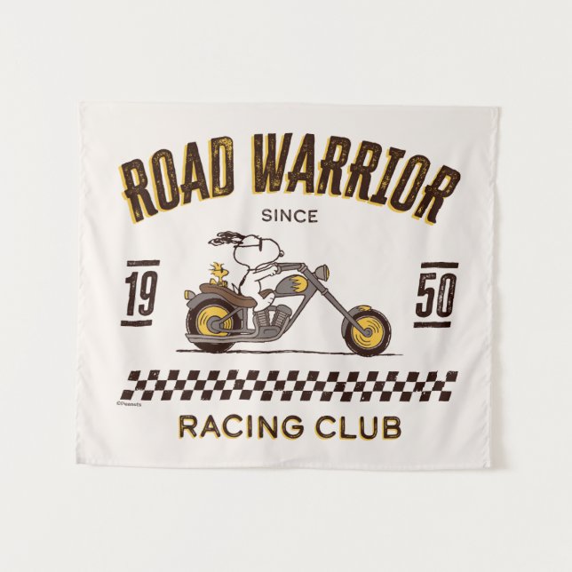 Tenture cacahuètes | Snoopy & Woodstock Road Warriors (Devant (Horizontal))