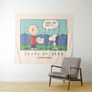 Tenture Cachou Charlie Brown Snoopy Eh bien vous l'avez fa