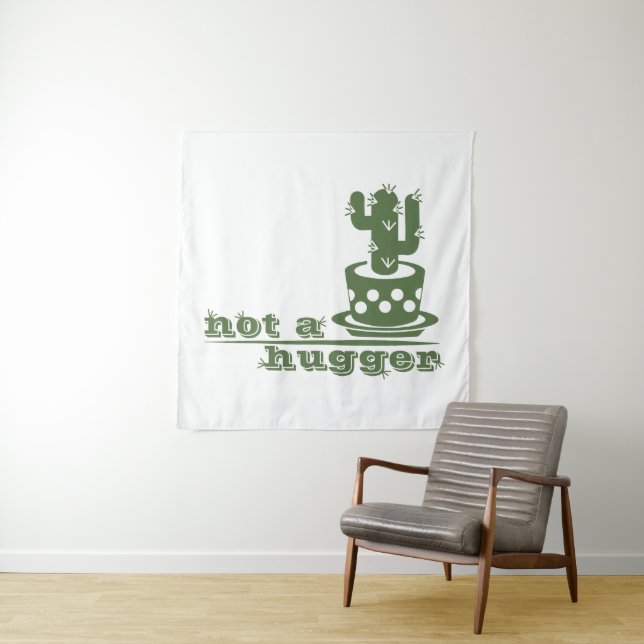 Tenture Cactus Pas un gros cactus drôle dire (En situation)