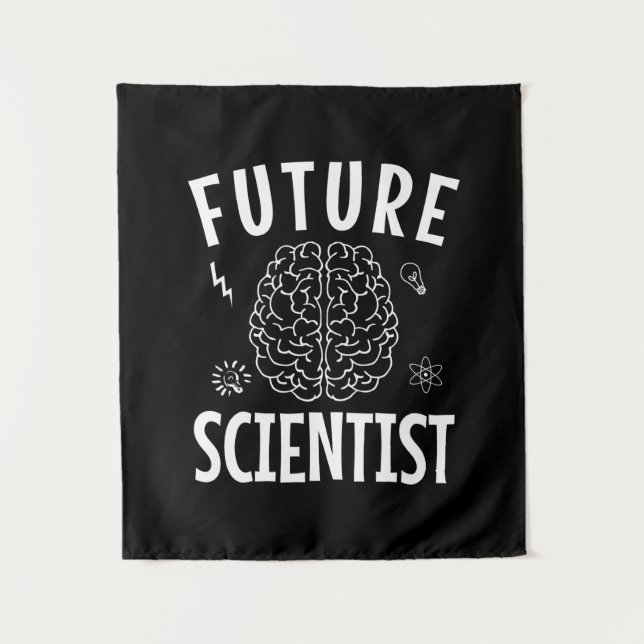 Tenture Cadeau d'anniversaire | Futur scientifique (Devant)