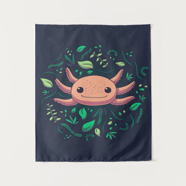 Tenture Cadeau de Axolotl mignon| Axolotl pour anniversair (Devant)