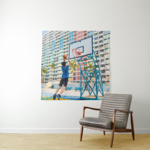 Tenture Cadeau de basket cool