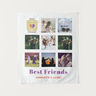 Tenture Cadeau de collage photo de meilleurs amis Sandwich
