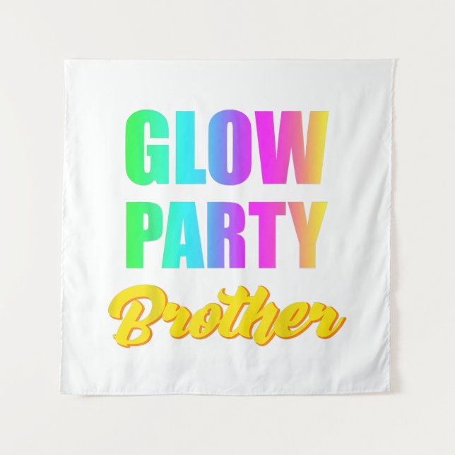 Tenture Cadeau de fraternité Glow Party Rétro 80s Annivers (Devant)