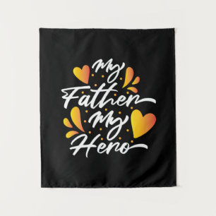 Tenture Cadeau de grand-père   Mon père mon héros
