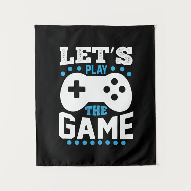 Tenture Cadeau de joueur jouons au jeu (Devant)