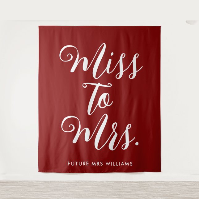 Tenture Cadeau de mariage moderne pour Mme Banner (Devant)