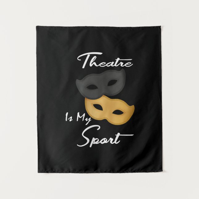 Tenture Cadeau de masques de théâtre d'actrice d'acteur dr (Devant)