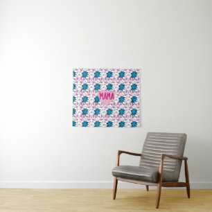 Tenture Cadeau de motif floral personnalisé pour Mo