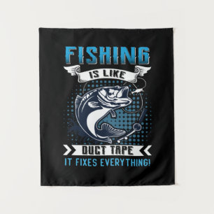 Tenture Cadeau de pêche de Fisher Répare Tout