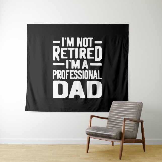 Tenture Cadeau de retraite papa professionnel (En situation (horizontale))