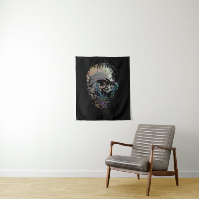 TENTURE CADEAU D'HALLOWEEN SQUELETTE ŒIL CRÂNE (En situation)