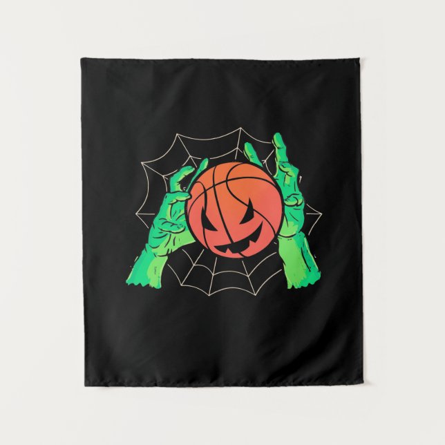 Tenture Cadeau Halloween | Basketball Halloween (Devant)