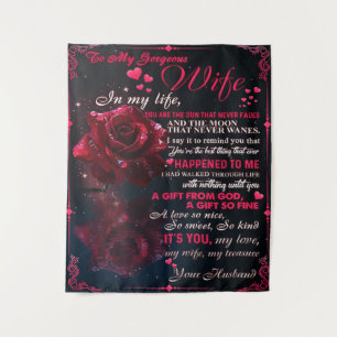 Tenture Cadeau Lettre À Ma Femme, Cadeau De Mariage Couple
