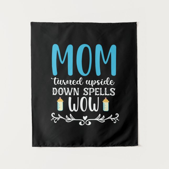 Tenture Cadeau Maman Renversée Wow (Devant)