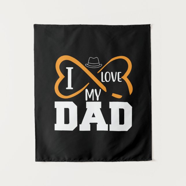 Tenture Cadeau Papa J'aime Mon Papa (Devant)