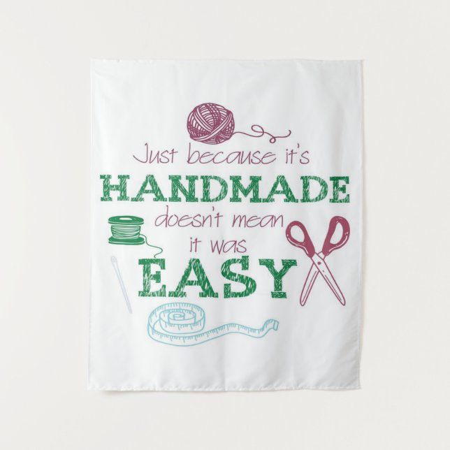 Tenture Cadeau pour amateur de crochet fait main | Cadeau  (Devant)