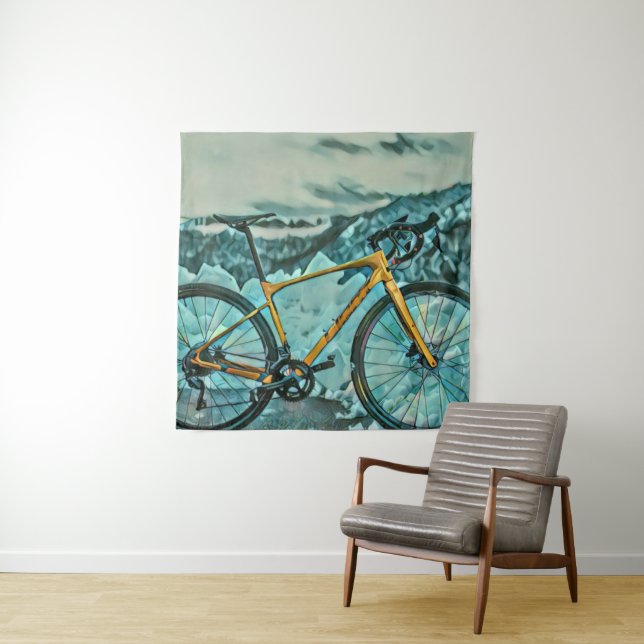 Tenture Cadeau pour amateur de cyclisme (En situation)