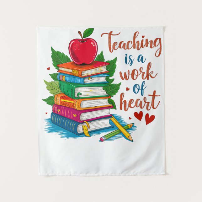 Tenture Cadeau pour Enseignant | Enseigner est un travail  (Devant)