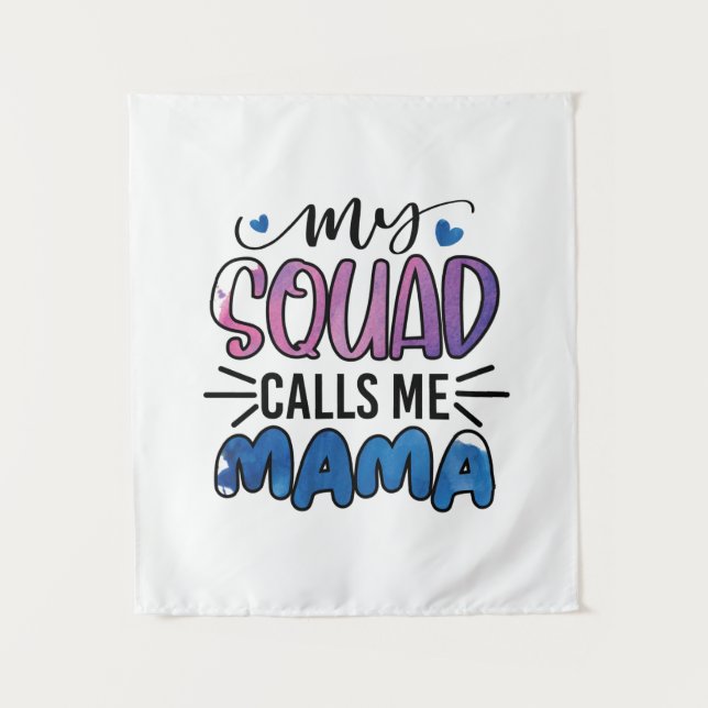Tenture Cadeau pour maman Mon groupe m'appelle Maman (Devant)