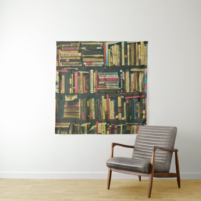 Tenture Cadeau sympa pour amateur de bibliothèque (En situation)