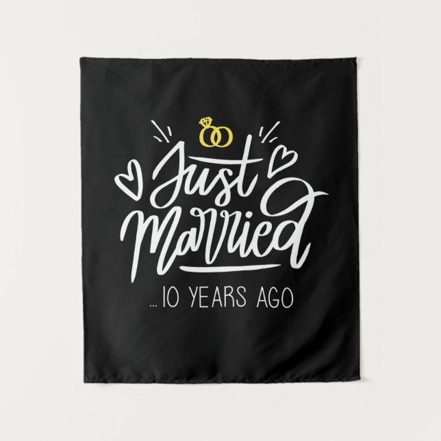 Tenture Cadeaux de mariage | 10e anniversaire de mariage (Devant)
