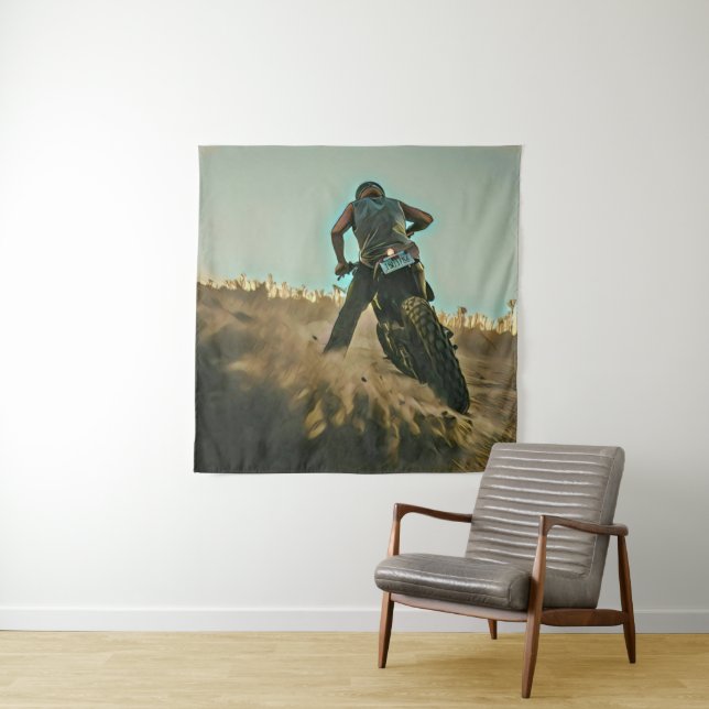 Tenture cadeaux moto pour papa (En situation)