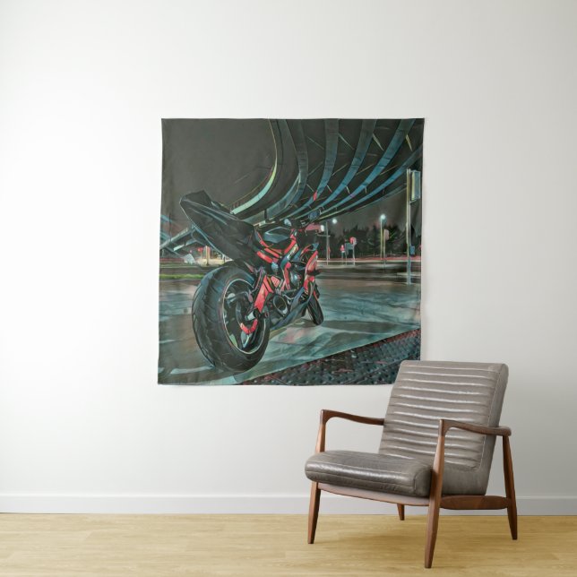 Tenture cadeaux moto pour petit ami (En situation)