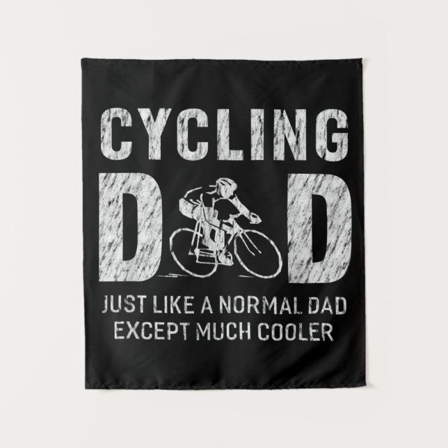 Tenture Cadeaux Papa Cyclisme Pour Père Cool Papa Cyclisme (Devant)
