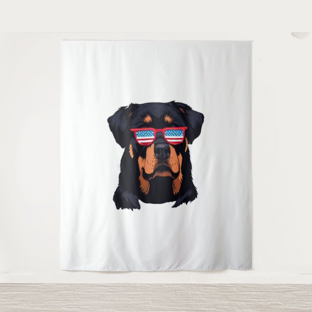 Tenture Cadeaux Rottweiler amoureux (Devant)