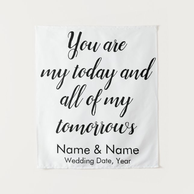 Tenture Cadre mariage pour la réception, Retour arrière ru (Devant)