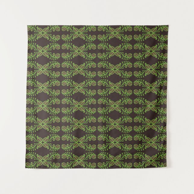 Tenture Café motif sans soudure avec motifs ethniques. V (Devant)
