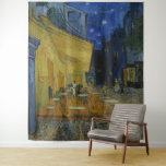 Tenture Café Terrasse à la nuit par Vincent van Gogh<br><div class="desc">Café Terrasse le soir. Peint en 1888 par Vincent van Gogh. Cette image est du domaine public.</div>