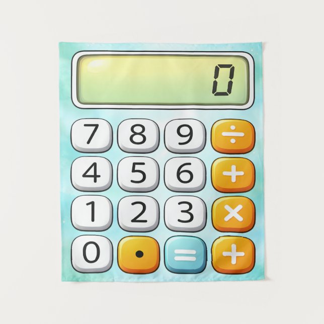 Tenture Calculateur de jour numérique Conception mathémati (Devant)