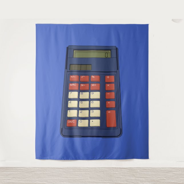 Tenture Calculatrice des années 80 90 Math School Nostalgi (Devant)