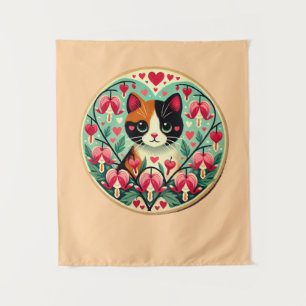 Tenture Calico Chat amour