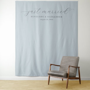 Tenture Calligraphie Bleue Sérène