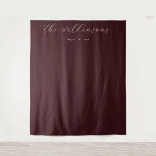 Tenture Calligraphie Marron Sophistiquée